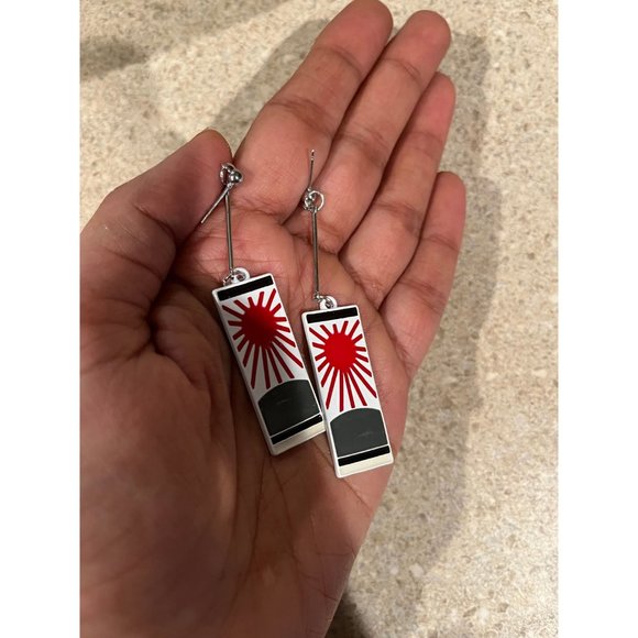 Anime earrings hanafuda Japanese earrings cosplay earrings sun ray earring - Picture 7 of 7